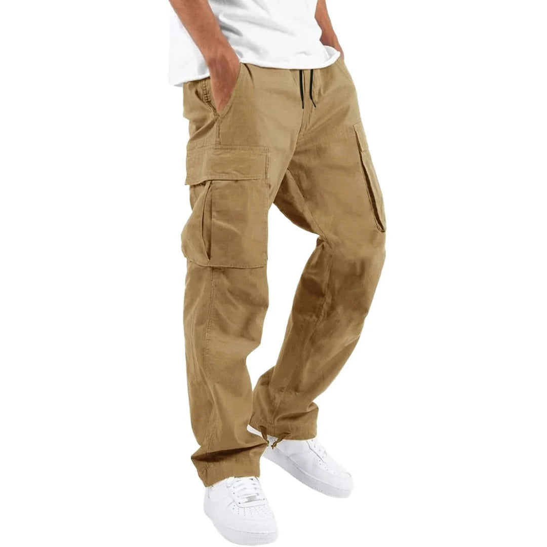 Cargo Pants Multiple Pockets Adjustable Waist Loose Fit
