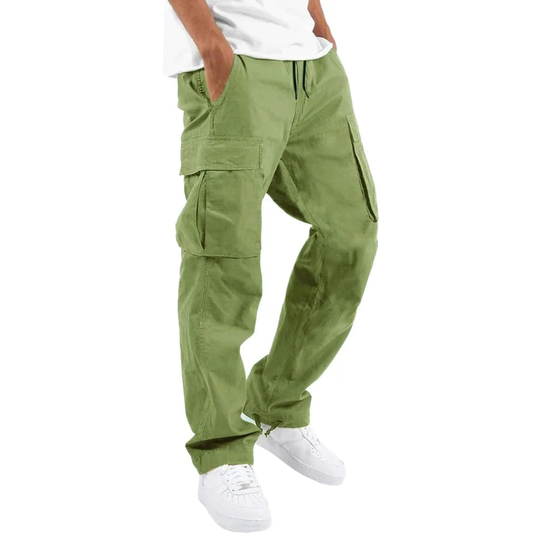 Cargo Pants Multiple Pockets Adjustable Waist Loose Fit