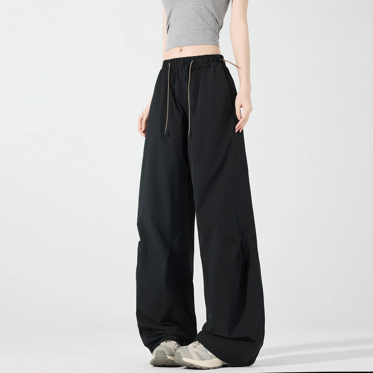 Cargo Pants Wide Leg Quick-Drying Zip Pockets