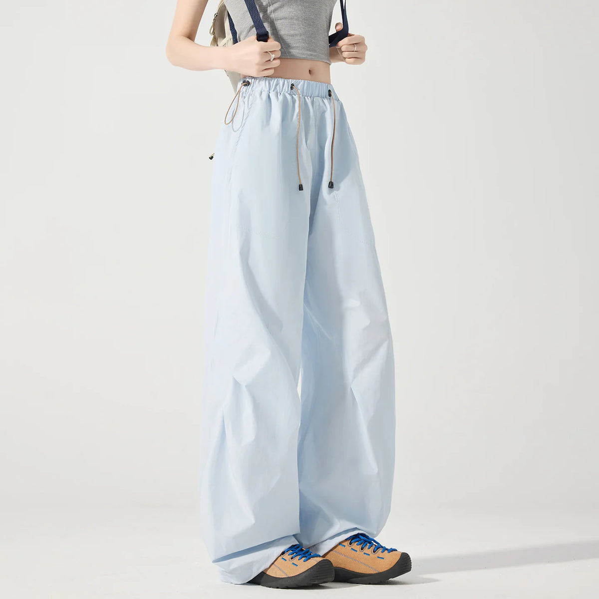Cargo Pants Wide Leg Quick-Drying Zip Pockets