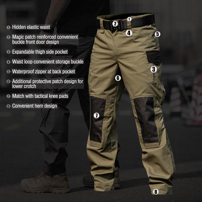 Cargo Trousers Ripstop Six Pockets Reinforced Knees