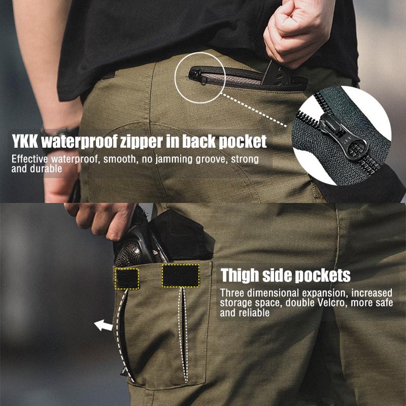 Cargo Trousers Ripstop Six Pockets Reinforced Knees