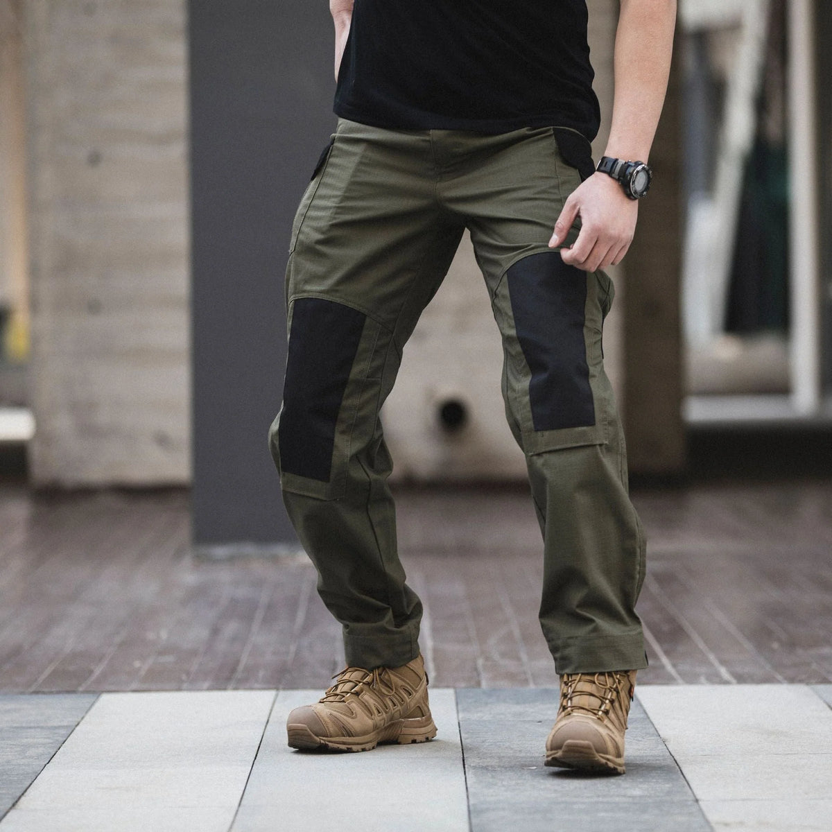 Cargo Trousers Ripstop Six Pockets Reinforced Knees