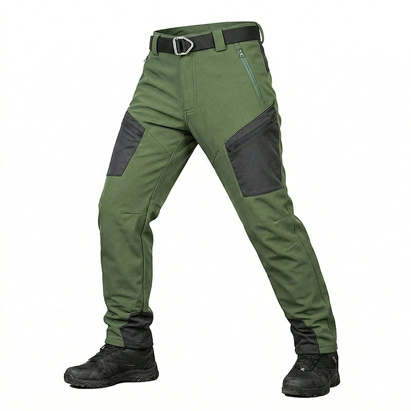 Cargo Trousers Water-Resistant Fleece-Lined Six Pockets
