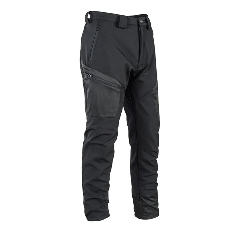 Cargo Trousers Water-Resistant Fleece-Lined Six Pockets