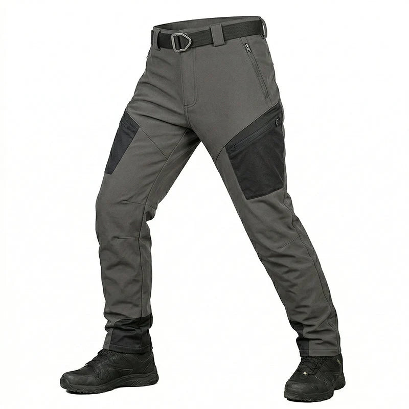 Cargo Trousers Water-Resistant Fleece-Lined Six Pockets