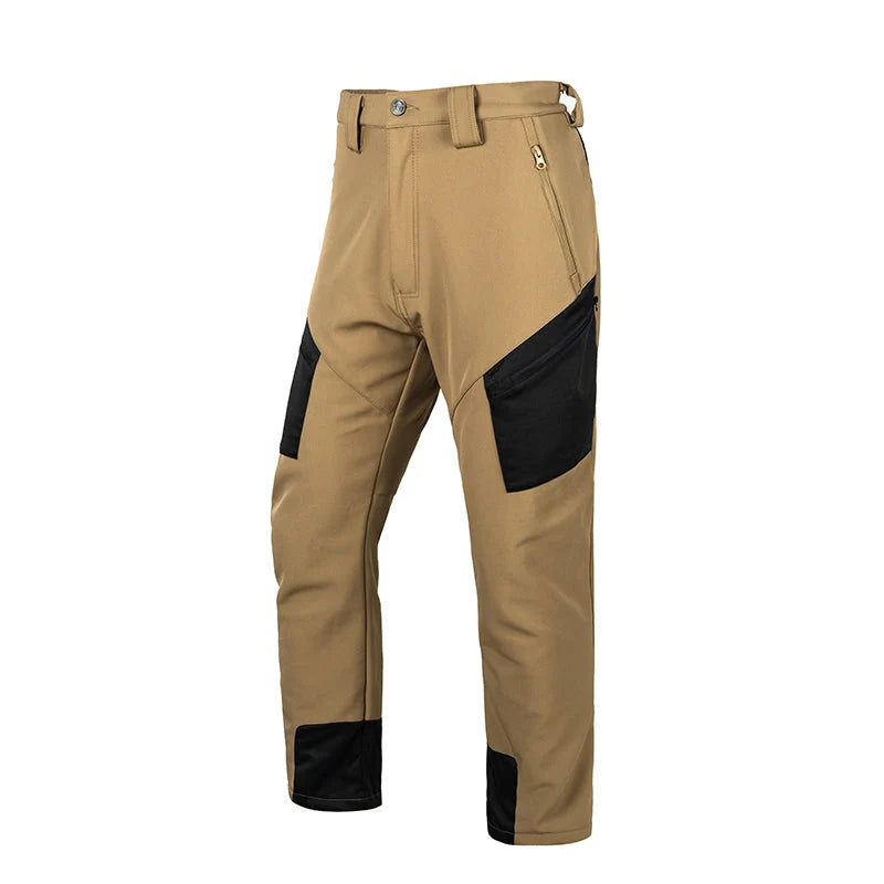 Cargo Trousers Water-Resistant Fleece-Lined Six Pockets
