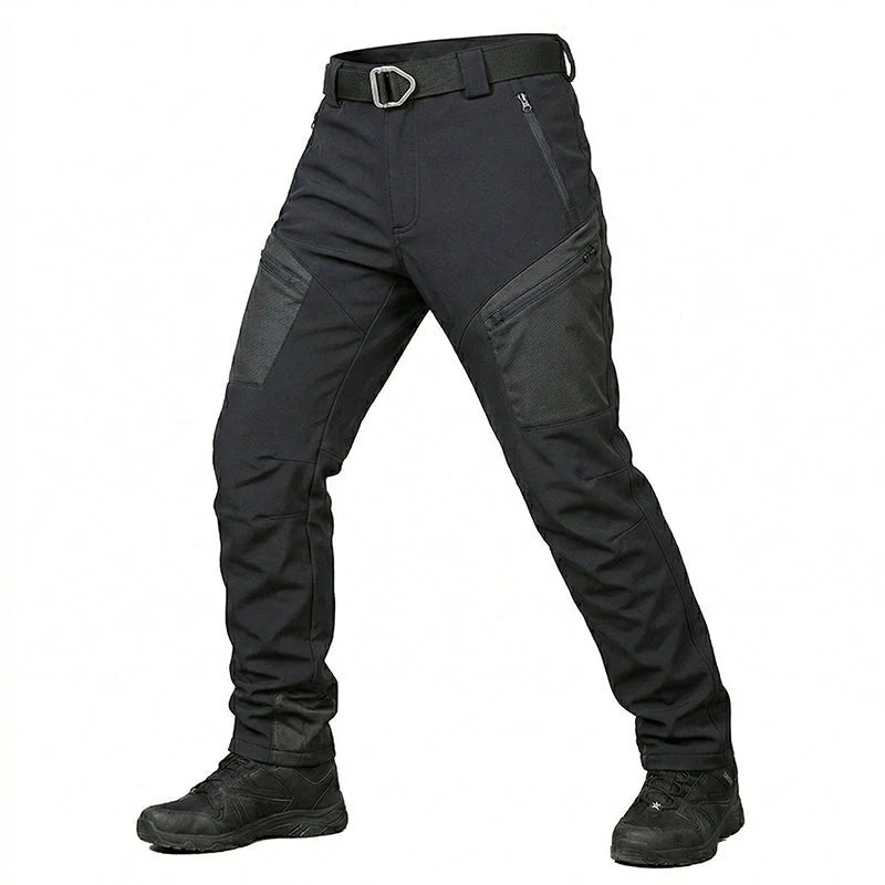 Cargo Trousers Water-Resistant Fleece-Lined Six Pockets