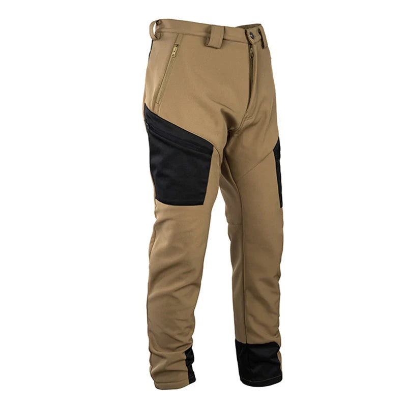 Cargo Trousers Water-Resistant Fleece-Lined Six Pockets