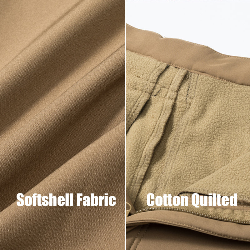 Cargo Trousers Water-Resistant Fleece-Lined Six Pockets