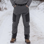 Cargo Trousers Water-Resistant Fleece-Lined Six Pockets