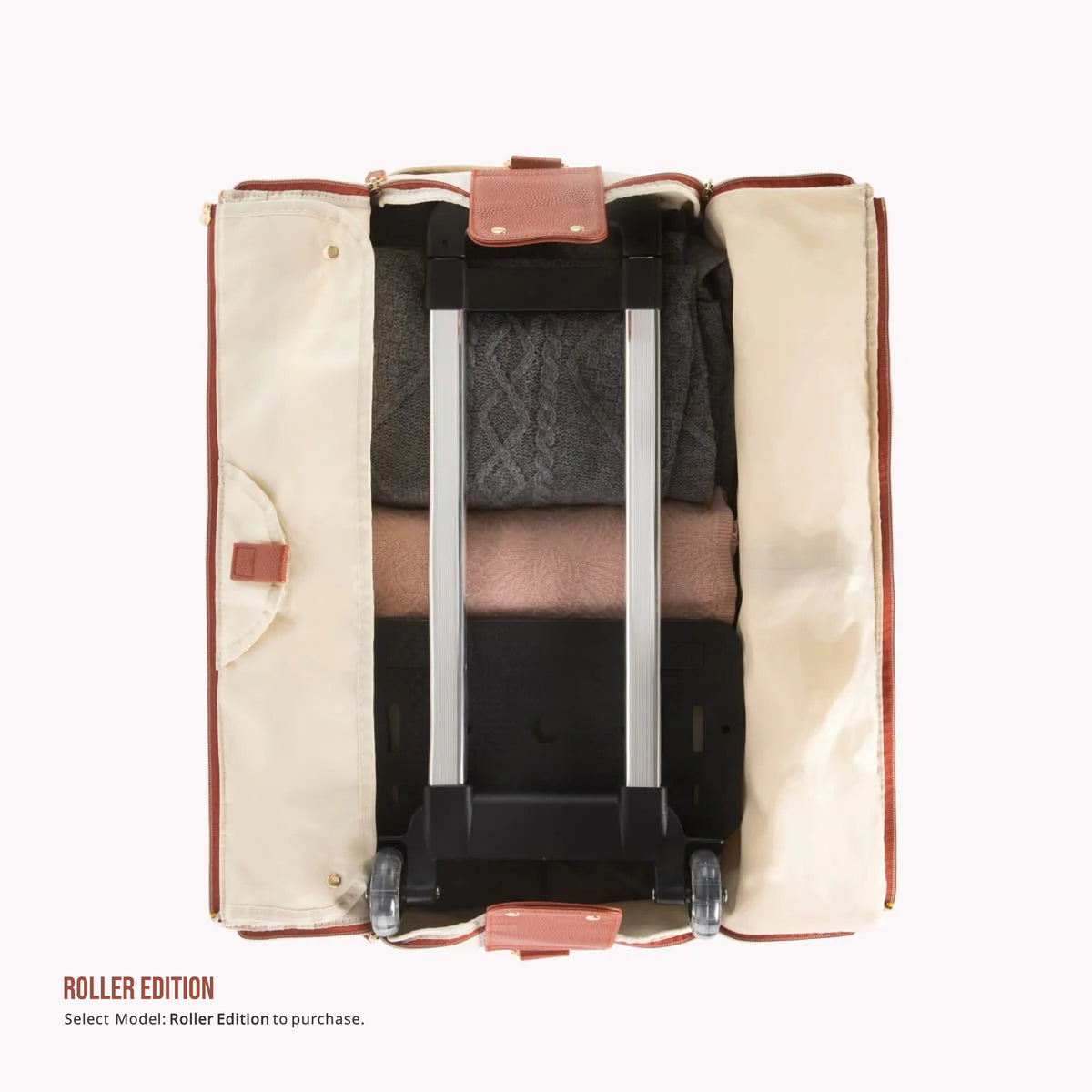 Carry-On Bag Water-Resistant PU Leather Built-In Hanging System