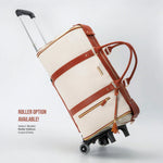 Carry-On Bag Water-Resistant PU Leather Built-In Hanging System