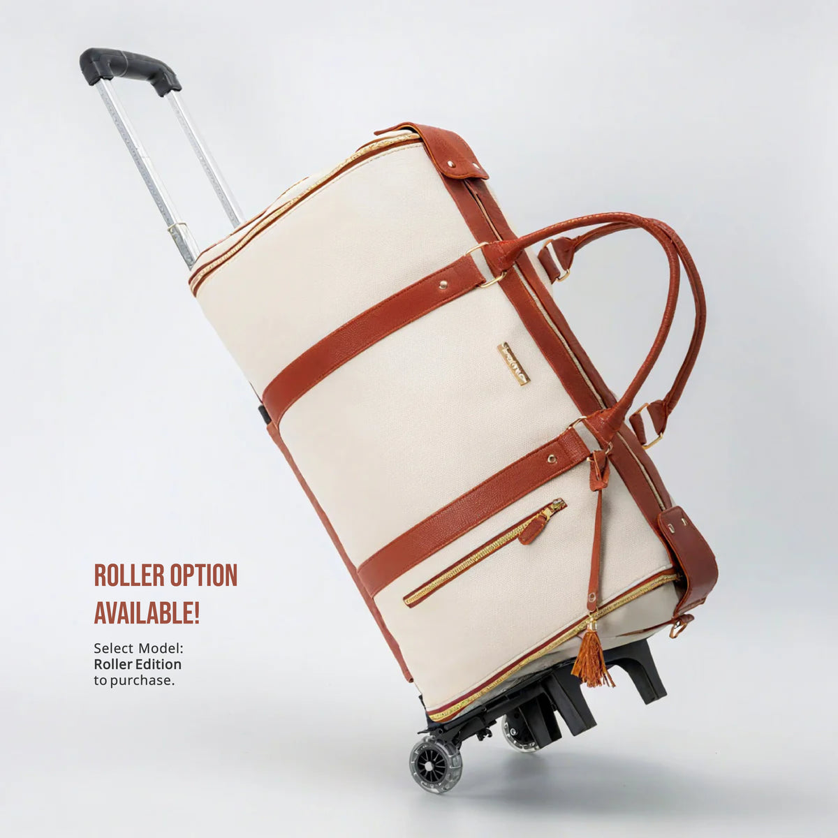Carry-On Bag Water-Resistant PU Leather Built-In Hanging System