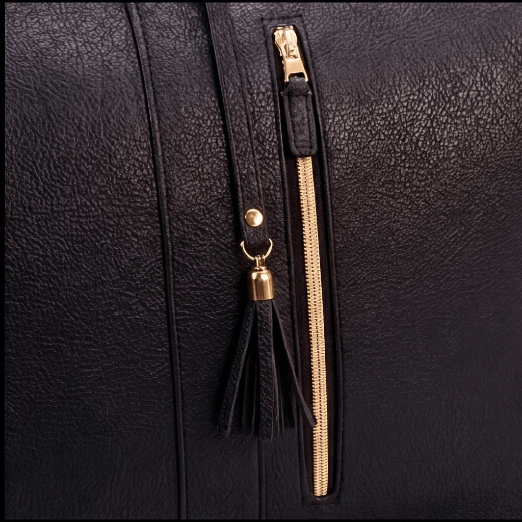 Carry-On Bag Water-Resistant PU Leather Built-In Hanging System