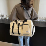 Carry-On Duffel Bag Spacious Durable Fabric Multiple Zippered Pockets