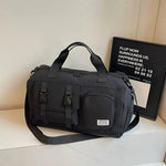Carry-On Duffel Bag Spacious Durable Fabric Multiple Zippered Pockets