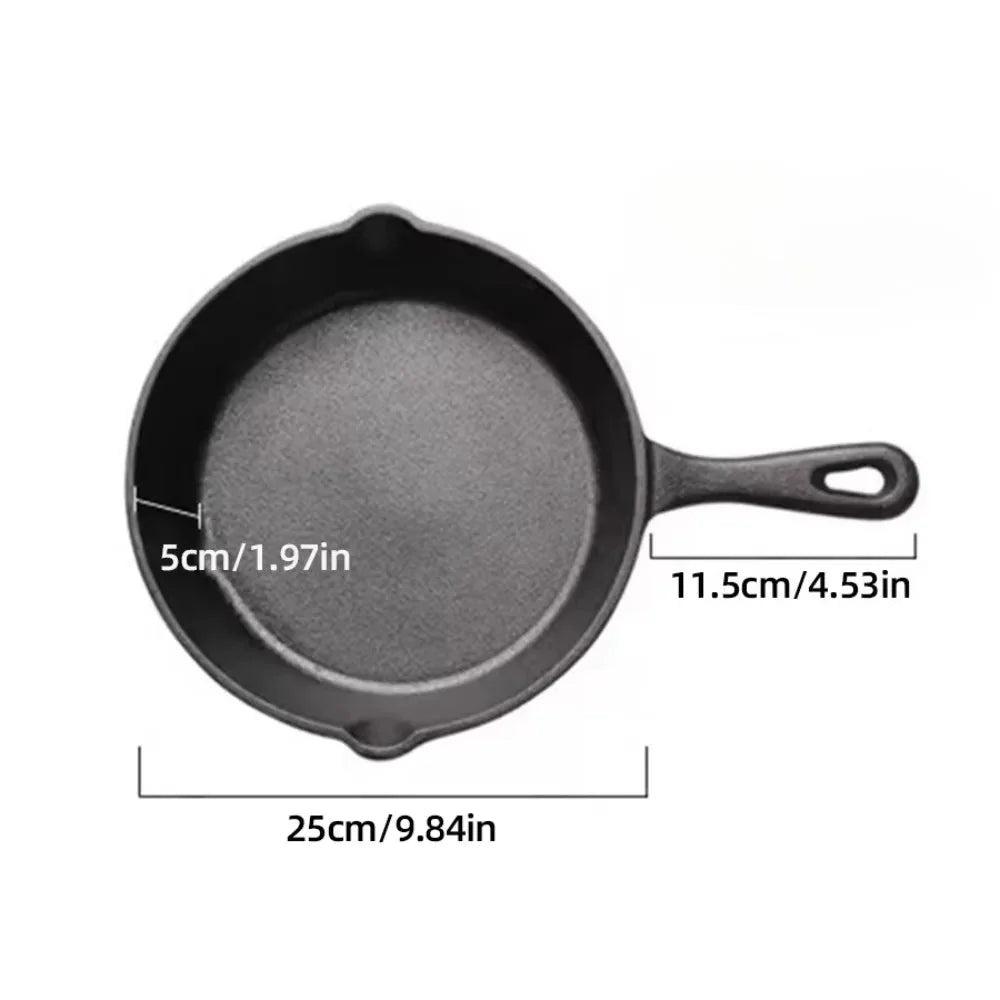 Cast Iron Skillet Even Heat Multi-Method Cooking