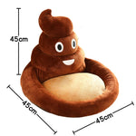 Cat Bed House Plush Poop Emoji Design Cozy Enclosed Retreat