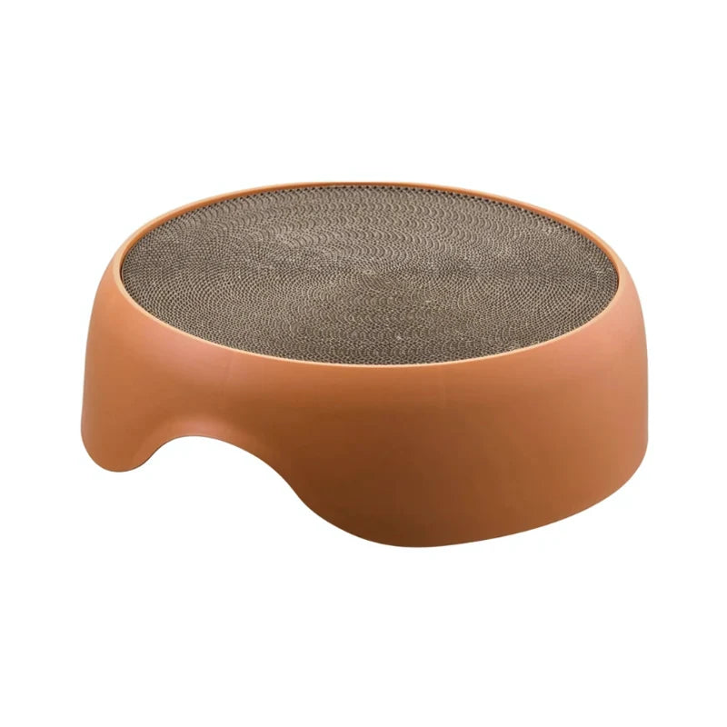 Cat Bed & Scratching Lounge Reversible Plush Replaceable Scratcher