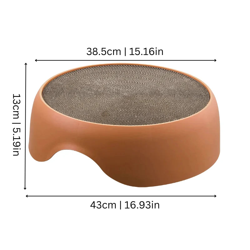 Cat Bed & Scratching Lounge Reversible Plush Replaceable Scratcher