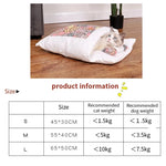 Cat Bed Semi-Enclosed Cave Design Pillow Included