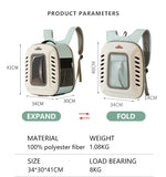 Cat Carrier Backpack Breathable Mesh Zipper Closure
