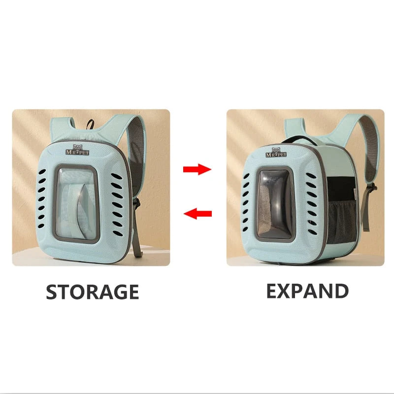 Cat Carrier Backpack Breathable Mesh Zipper Closure