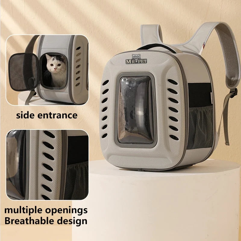 Cat Carrier Backpack Breathable Mesh Zipper Closure