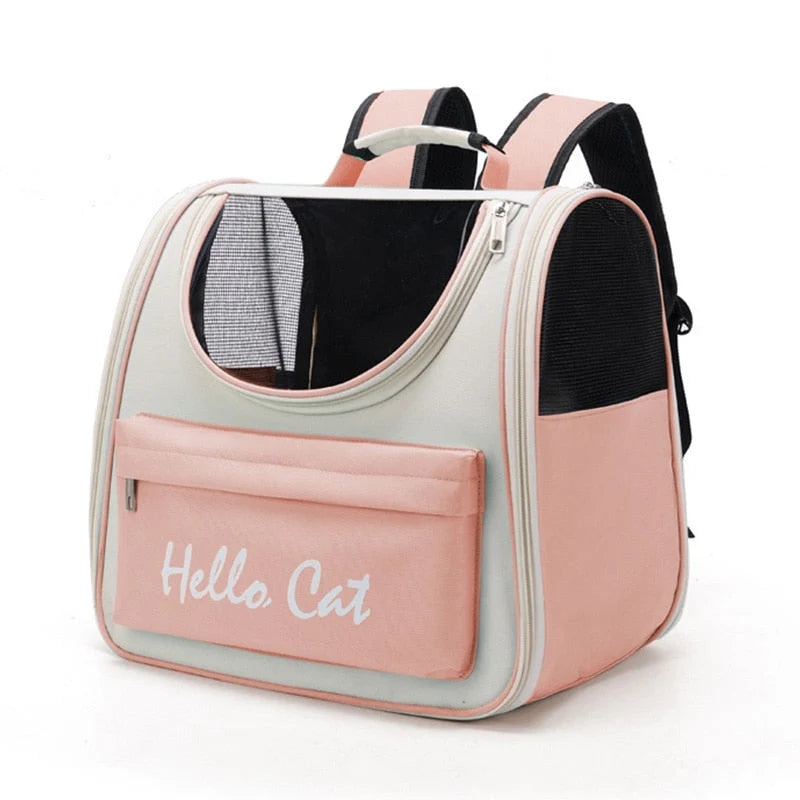 Cat Carrier Bag Transparent Breathable Adjustable Strap