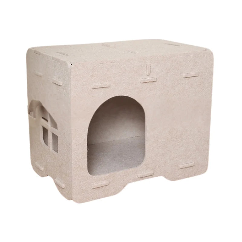 Cat Cave Bed 2-in-1 Felt Hideout & Perch