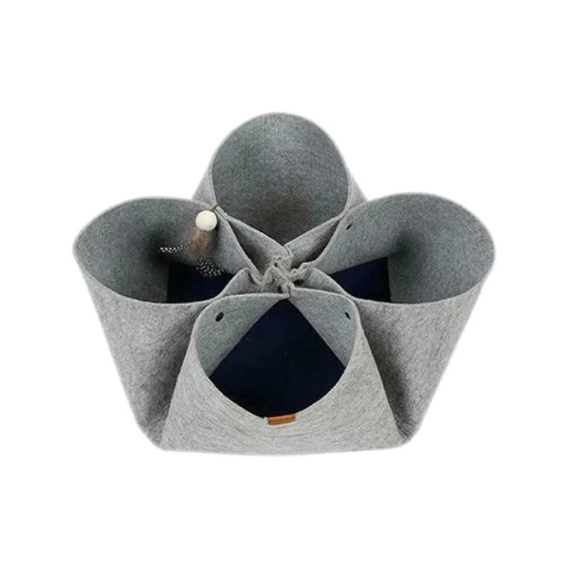 Cat Cave Bed Multi-Pocket Tunnel Soft Breathable Felt