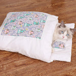 Cat Cave Bed Plush Enclosed Pillow & Removable Washable Cover