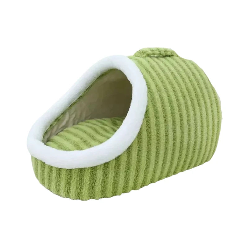 Cat Cave Bed Plush Fleece Machine-Washable & Non-Slip Base