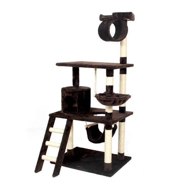 Cat Climbing Tree Multi-Level Natural Wood 156 Cm