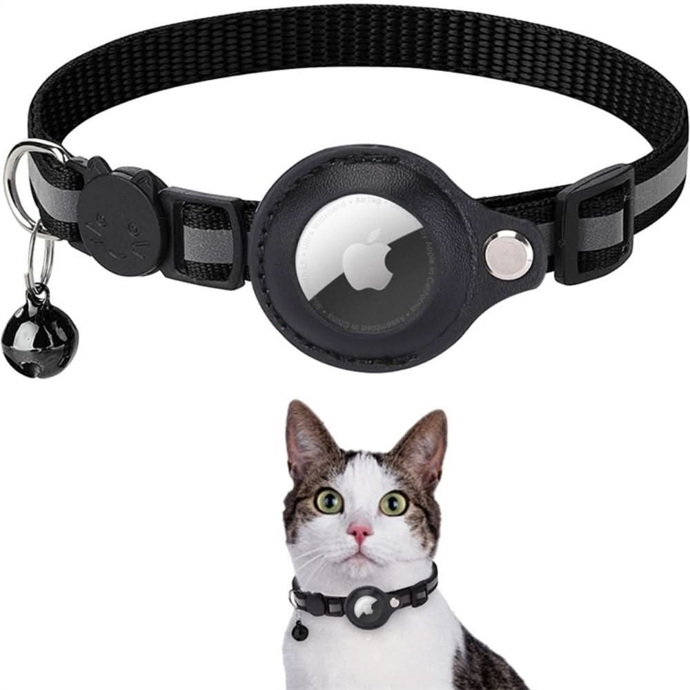 Cat Collar Reflective Adjustable Quick-Release GPS Tracker Holder