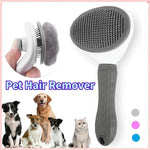 Cat Grooming Brush Self-Cleaning Soft Bristles Ergonomic Handle