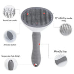 Cat Grooming Brush Self-Cleaning Soft Bristles Ergonomic Handle