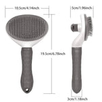 Cat Grooming Brush Self-Cleaning Soft Bristles Ergonomic Handle