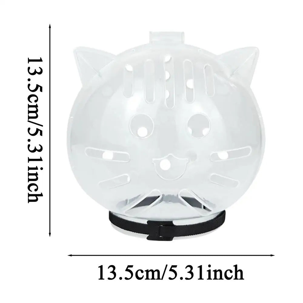 Cat Grooming Helmet Transparent Ventilated ABS Dome