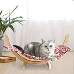 Cat Hammock Wooden Frame Oxford Fabric Hanging Bed