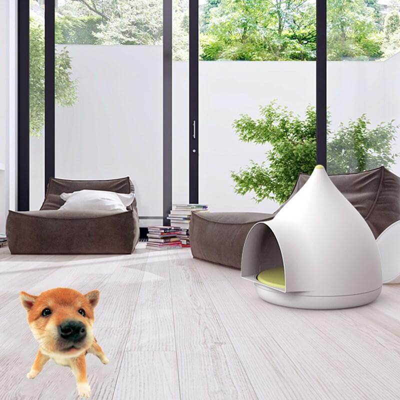 Cat House Water Drop Design Plush Interior