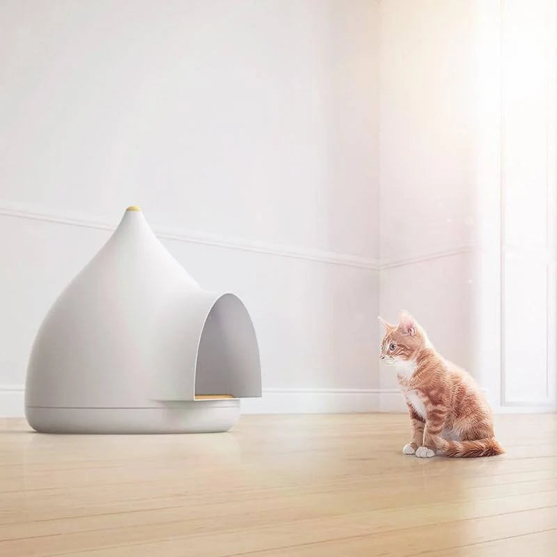 Cat House Water Drop Design Plush Interior