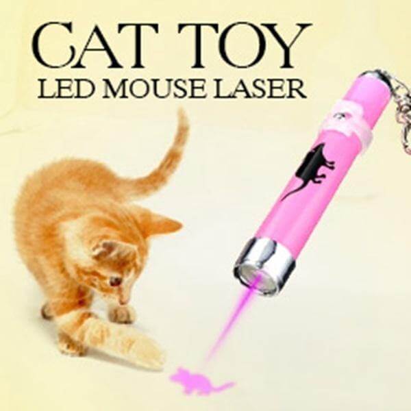 Cat Laser Pointer Animated Mouse Pattern Batteries Included