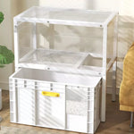 Cat Litter Box Cabinet Enclosed Ventilated Multi-Level Storage