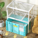 Cat Litter Box Cabinet Enclosed Ventilated Multi-Level Storage