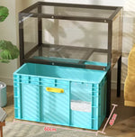 Cat Litter Box Cabinet Enclosed Ventilated Multi-Level Storage