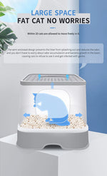 Cat Litter Box Top-Entry Anti-Tracking Enclosed Design