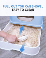 Cat Litter Box Top-Entry Anti-Tracking Enclosed Design