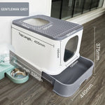 Cat Litter Box Top-Entry Anti-Tracking Enclosed Design